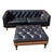 Experience the Classic Heritage &Contemporary Clean Lines With the Monrowe Leather Loveseat With a Custom Ottoman For Sale - Image 11 of 11