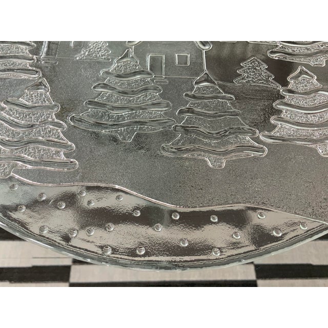 Crate & Barrel Vintage Crate & Barrel Winter / Holiday Scene Platter For Sale - Image 4 of 11