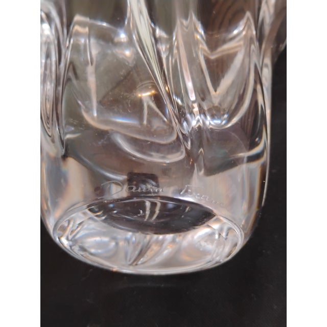 Glass 1950s Daum Crystal Free Form Vase, Signed For Sale - Image 7 of 7