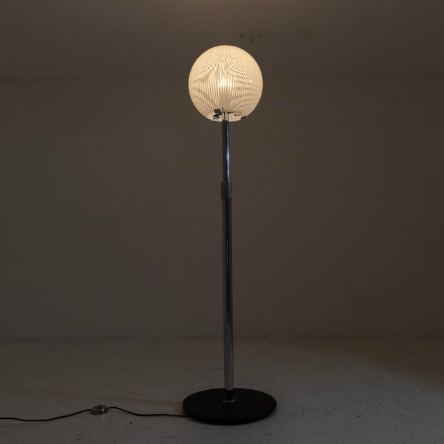 Metal Telescopic Floor Lamp, Venini, 1970s For Sale - Image 7 of 12