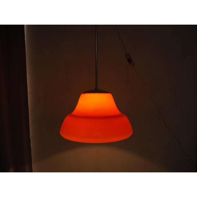 Gold Mid-Century Modern Glass Pendant Light by Stefan Tabery, Czechoslovakia, 1960s For Sale - Image 8 of 10