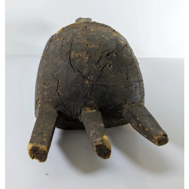 Brown 1970's African Tribal Carved Wood Bamana Bambara Kore Mask For Sale - Image 8 of 12