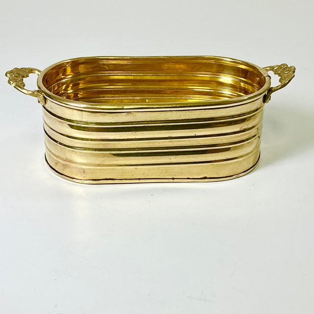 There is nothing more lovely than a vibrant green plant in a brass planter. It adds a touch of sophistication to any room...