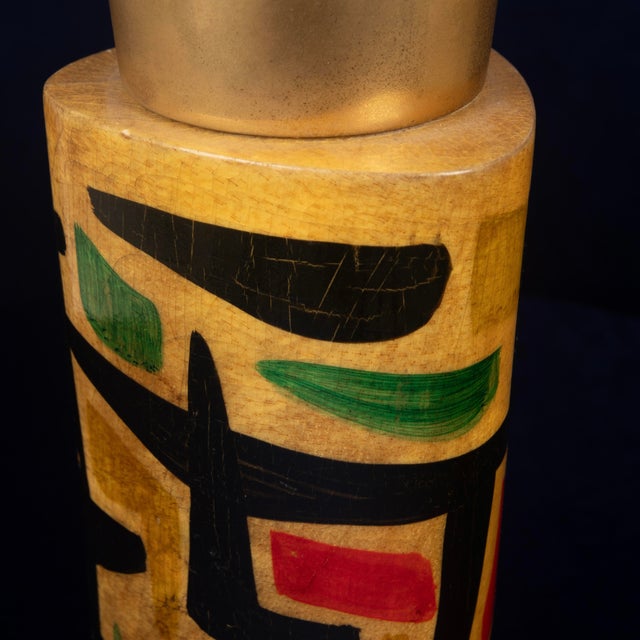 Mod. 796D Parchment Thermos with Abstract Decoration by Aldo Tura, 1940 For Sale - Image 7 of 18
