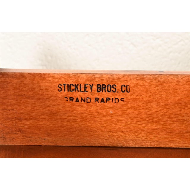 Brown Stickley Brothers Antique Regency Solid Birch Faux Bamboo Nightstand, Newly Refinished For Sale - Image 8 of 18