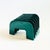 A vintage plastic desk organizer, made in 1992 by Eldon, Rubbermaid. Made of dark green plastic, features arched dividers...