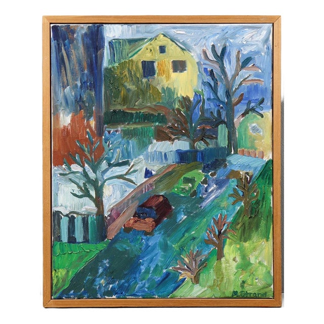 Margareta Strand, Cityscape, 1960s, Oil on Canvas For Sale