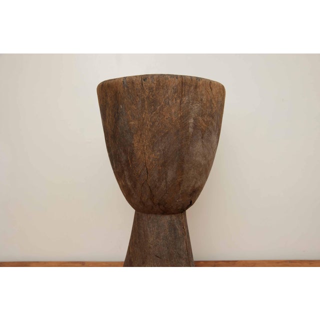 Brown Large 19th Century European Wood Mortar For Sale - Image 8 of 8