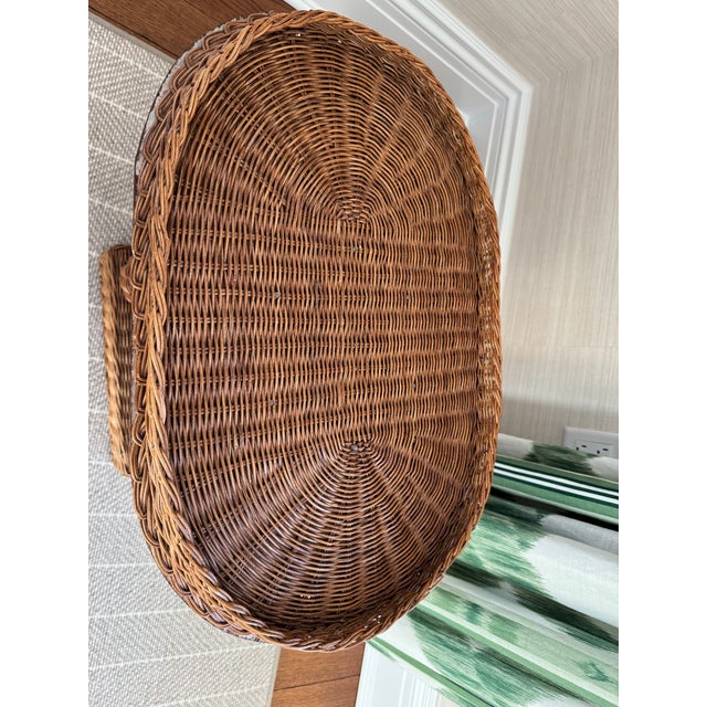 Brown Rattan Elephant Side Drinks Table With Tray in the Style of Vivai Del Sud 1960s Wooden Tusks For Sale - Image 8 of 8