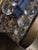 Hollywood Regency Iron Glass Top Console Table With Scrollwork Legs and Crystal Beading For Sale - Image 10 of 10
