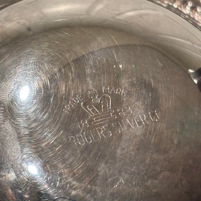 Vintage f.b. Rogers Silver Caviar Dome Dish Lion Paw Feet Ornate For Sale - Image 10 of 10