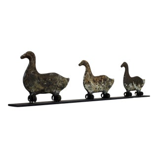Early 20th Century Shooting Gallery Cast Iron Ducks For Sale