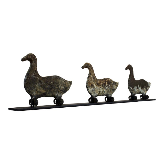 Early 20th Century Shooting Gallery Cast Iron Ducks For Sale