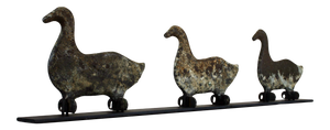 Early 20th Century Shooting Gallery Cast Iron Ducks