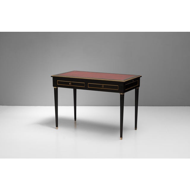 Ebonised Walnut Desk, 1940s For Sale - Image 12 of 12