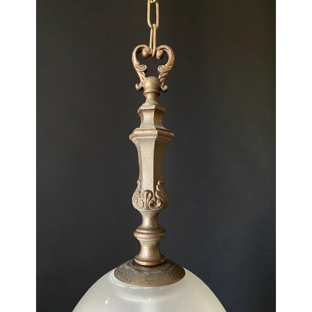 Vintage Glass Pendant Light, 1960s For Sale - Image 6 of 12