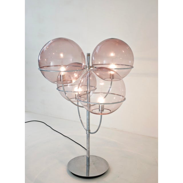 Model Lyndon Floor Lamp in Glass and Chromed Metal by Vico Magistretti for Oluce, Italy, 1977 For Sale - Image 10 of 18