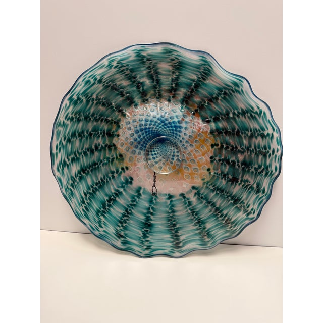 Lucy Chamberlain 22" Signed Art Glass Wall Sculpture For Sale In Los Angeles - Image 6 of 10