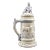 Statement Size German Lidded Stein W/ Hunting Motif Man Dog Stag For Sale