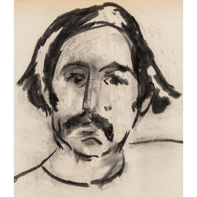 Manfred Schwartz (American, b. Poland, 1909-1970), Portrait of a Man, Charcoal on Paper, with the artist's signature...