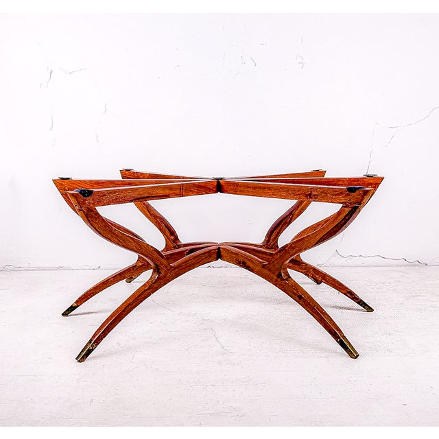 Midcentury Modern Brass Tray Table With Base For Sale - Image 9 of 15