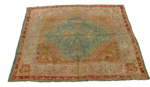1850s Antique Tribal Turkish Oushak Rug