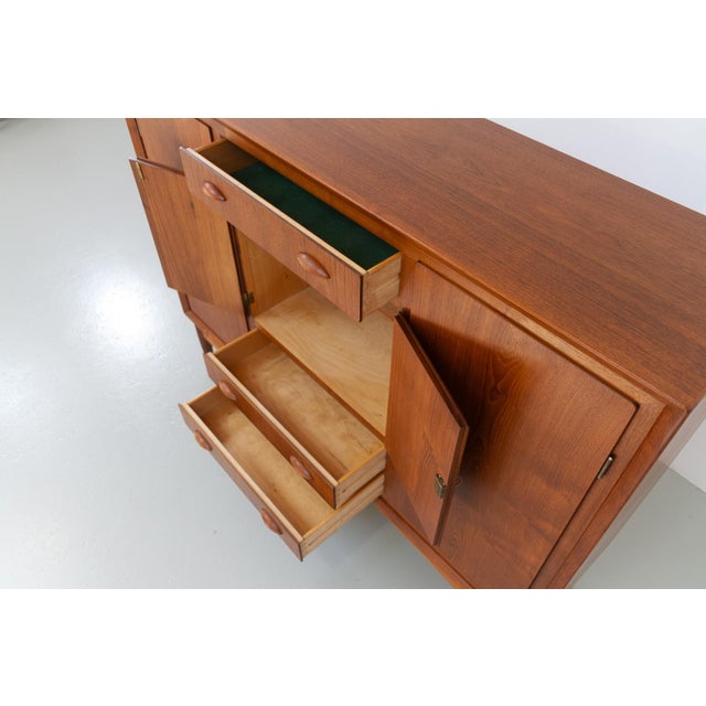 Wood Danish Modern Teak Sideboard, 1950s For Sale - Image 7 of 18