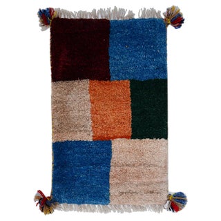 Vintage Gabbeh Rug Handspun Wool, 1990s For Sale