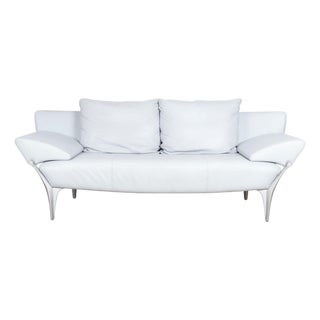 Leather 1600 Two-Seater Sofa with Manual Function from Rolf Benz For Sale