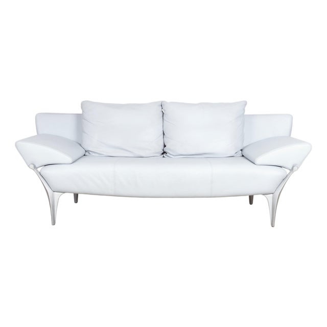 Leather 1600 Two-Seater Sofa with Manual Function from Rolf Benz For Sale