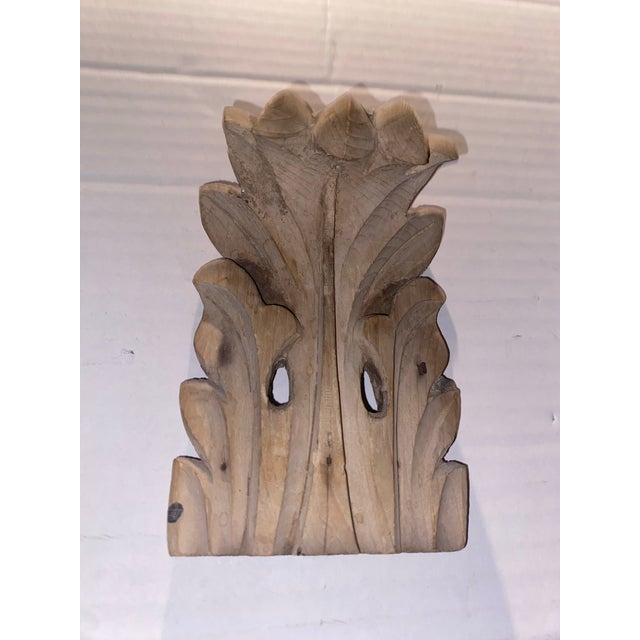 Circa 1870’s Hand-Carved Pine Wood Acanthus Leaf Salvage For Sale - Image 4 of 7