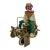 Vintage Ronald A. Lee 24k Gold-Plated Hand-Painted Clown in Wind-Up Car Sculpture, C. 1979–1981 For Sale