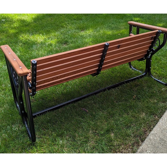 Vintage Cedar Wood Bench Swing Chairish