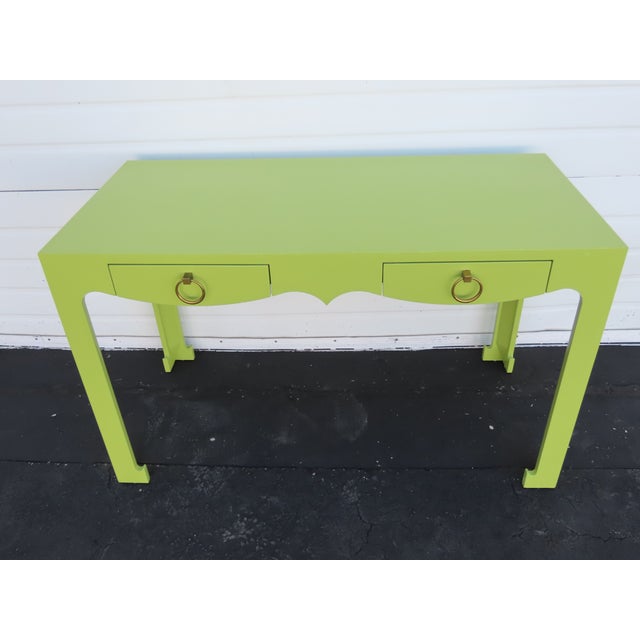 Bungalow 5 Villa and House Jordan Collection Painted Green Writing Desk 6920 For Sale - Image 11 of 18