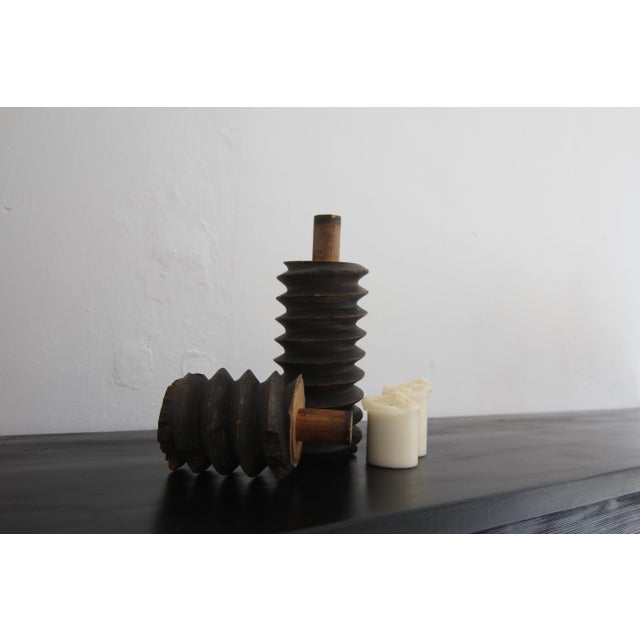 Black Early 20th Century Wooden Screws, 1890s, Set of 2 For Sale - Image 8 of 18