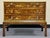 Stunning Burl three drawer commode / chest by Hekman with gold and bronze hand painted chinoiserie decoration depicting...