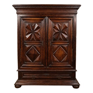 Louis XIII Burgundian Wardrobe in Walnut For Sale