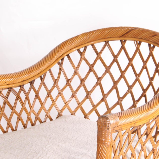 1970s Wicker Rattan Lounge Set, 1970s, Set of 3 For Sale - Image 5 of 18