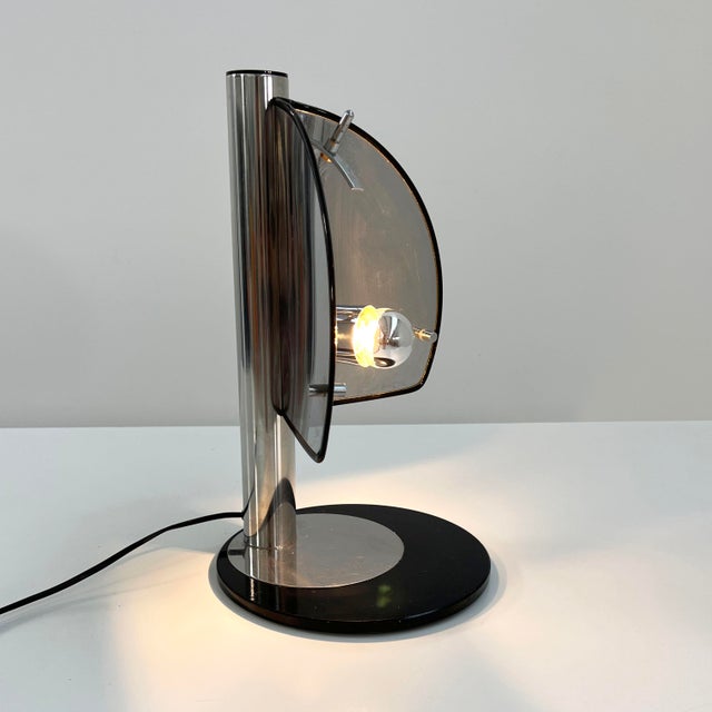 Italian Chromed Table Lamp, 1970s For Sale - Image 6 of 8