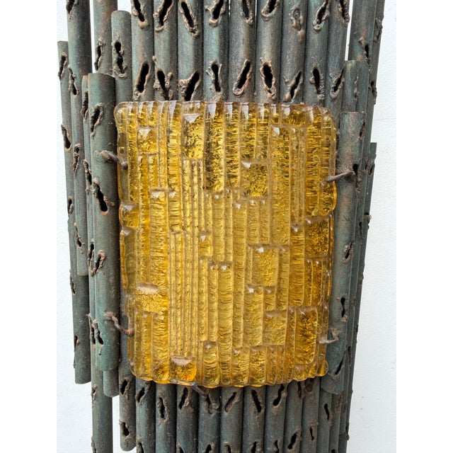 Black 1970s Wrought Iron and Glass Sconces by Marcello Fantoni - Pair For Sale - Image 8 of 12