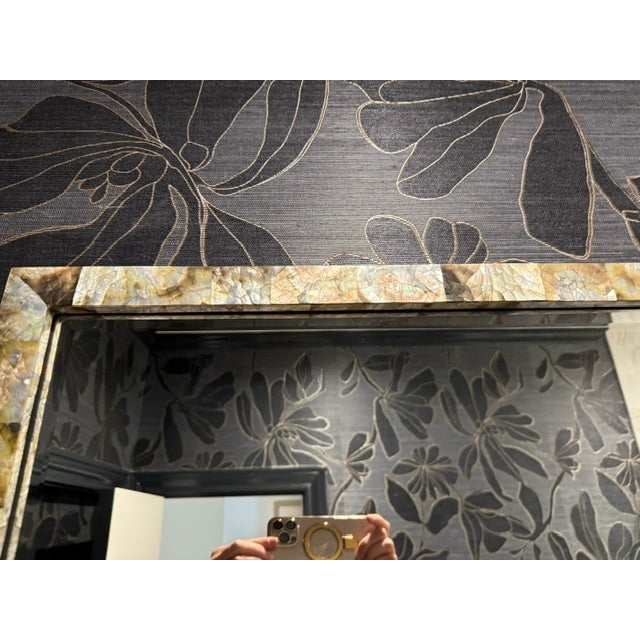 Made Goods Sidney Mirror in Silver Mop Shell 26" X 38" For Sale - Image 16 of 17