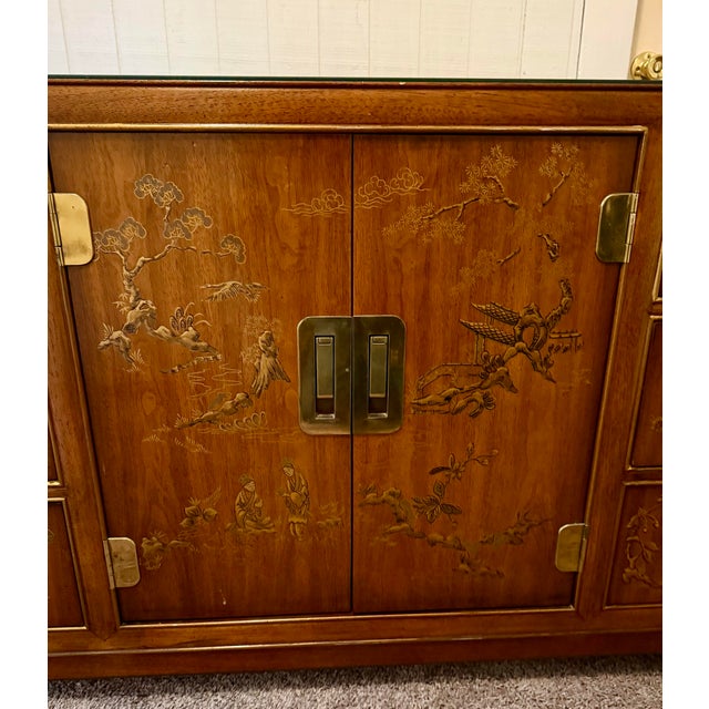 Wood Vintage Chinoiserie Drexel Heritage Dresser. For Sale - Image 7 of 9