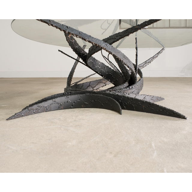 Silas Seandel Brutalist Iron Torch Cut Cocktail Table For Sale - Image 12 of 18