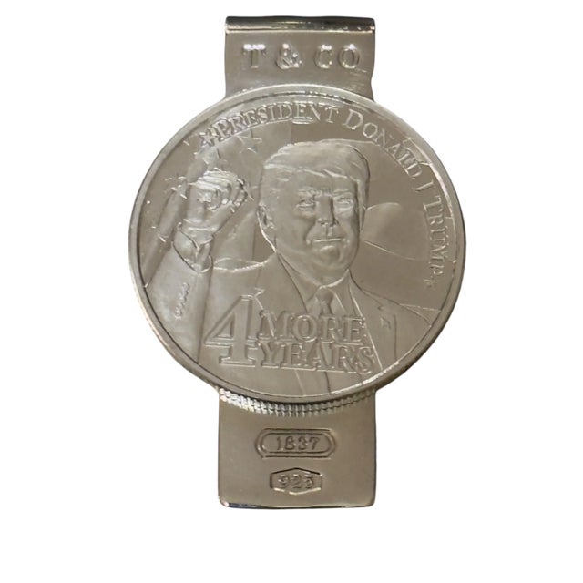 Contemporary Late 20th Century Tiffany & Co Trump Money Clip Sterling Silver Estate For Sale - Image 3 of 9