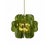 Mid-Century Modern Mid-Century Modern Brass Pendant Lamp with Green Murano Glass Slabs, Italy For Sale - Image 3 of 9