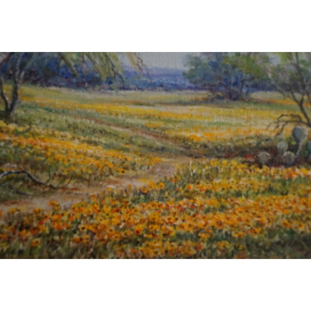 1940s Texas Artist 'Exa Wall' Original Landscape Painting, Framed For Sale - Image 10 of 10