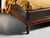 Rustic Italian Walnut Eastern King Bed With Leather Upholstery For Sale - Image 3 of 5