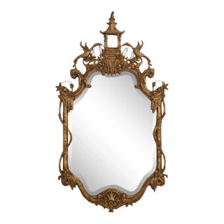 Friedman Brothers Chippendale Gold Gilt Mirror For Sale
