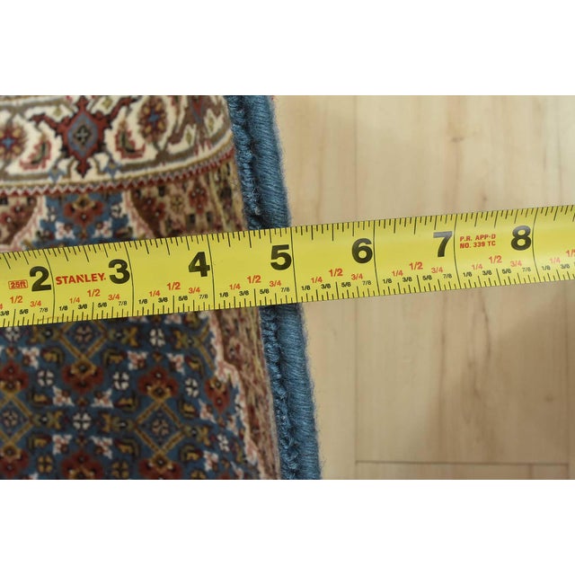 Tabriz Mahi Runner 2’11” X 10′ Blue Wool Traditional Hand-Knotted Oriental Rug For Sale - Image 10 of 12