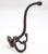 Traditional Vintage Dark Brass Triple Arm Coat & Hat Wall Hook For Sale - Image 3 of 4
